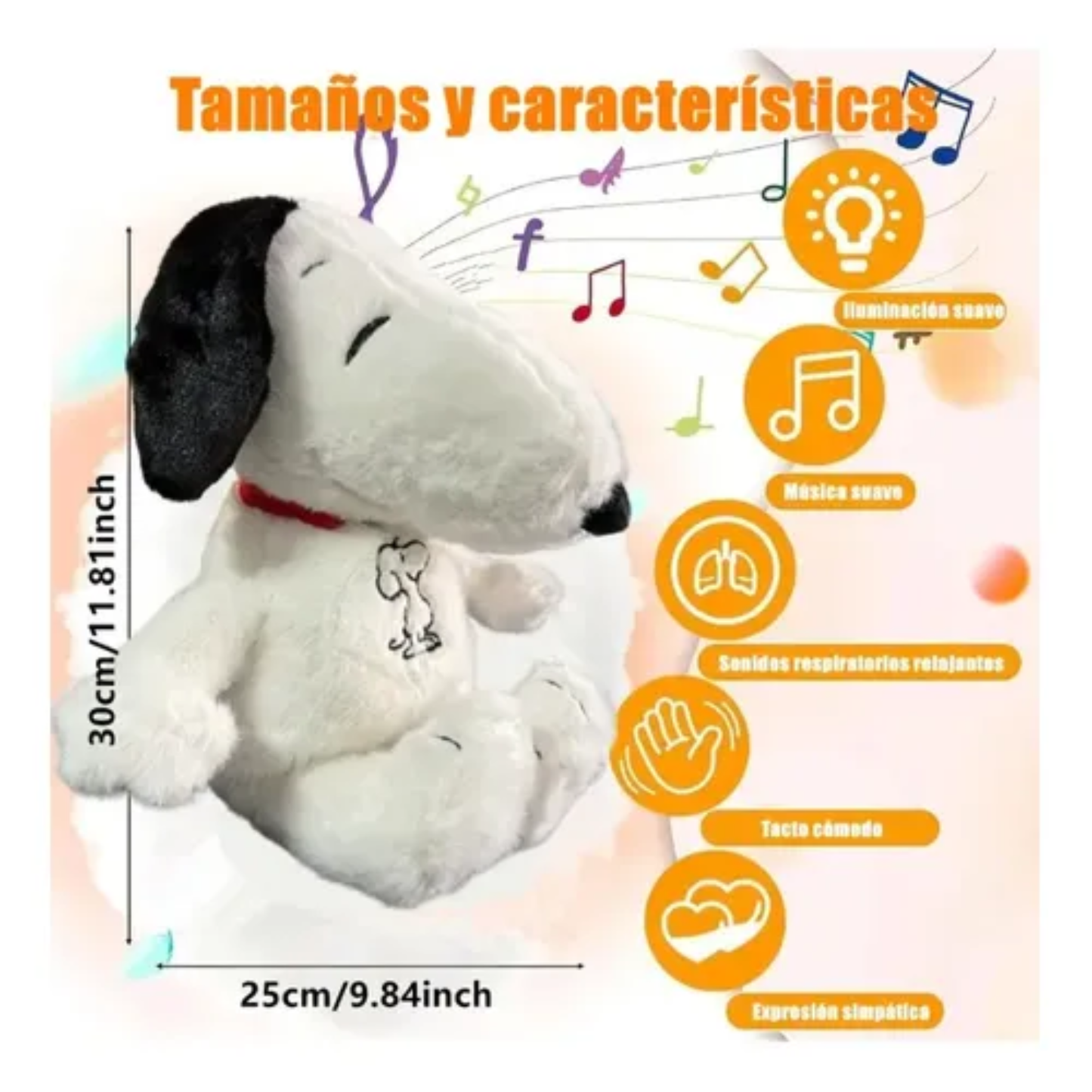 Peluche Snoopy con Respiración