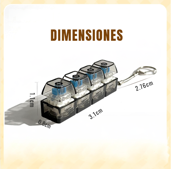 Llavero con Teclado Anti Estrés