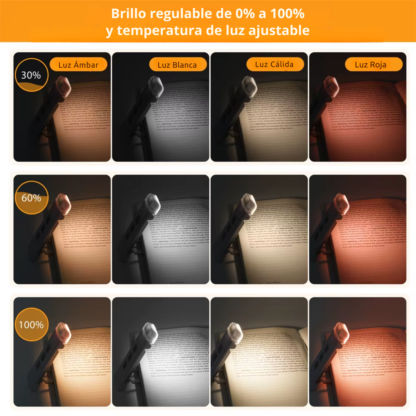 Marcapáginas con con luz regargable